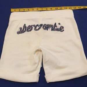 Y2K Abercrombie Girls White Logo Sweat Shorts soft shorts